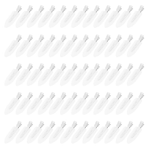 Pinzas para cabello sin marca 60 piezas blancas miniatura 1