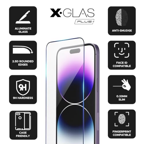 Image of GadgetShieldz X-Glas Tempered Glass Screen Protector Screen Guard Compatible for iPhone 12 Forged with Aluminate Glass, 2X more impact & Scratch Protection