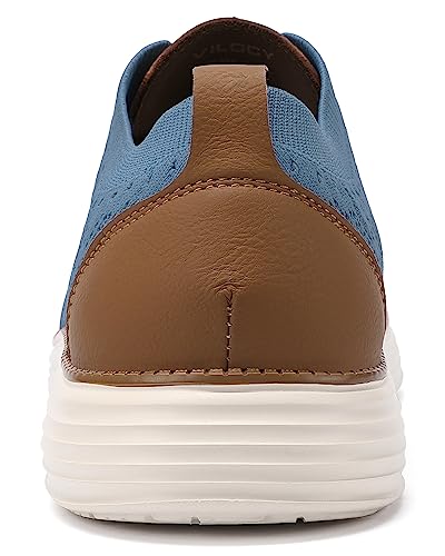 Image of VILOCY Men's Casual Dress Sneakers Lace-Up Oxfords Business Mesh Breathable Walking Shoes Tennis Comfortable