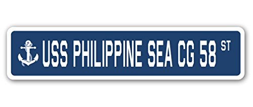 USS Philippine SEA CG 58 Street Sign us Navy Ship Veteran Sailor Gift