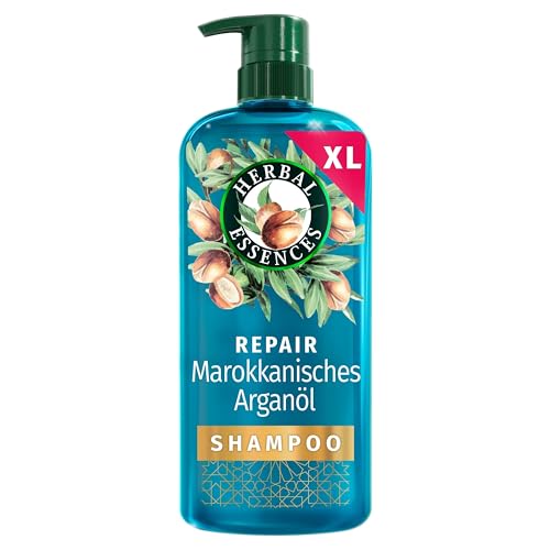 Herbal Essences Repair Marokkanisches Arganöl Shampoo 650ml für Geschädigtes Haar. Intensive Pflege für Weicheres, Glatteres Haar. Mit Reinem Arganöl. Ohne Silikone, Vegan und Tierversuchsfrei