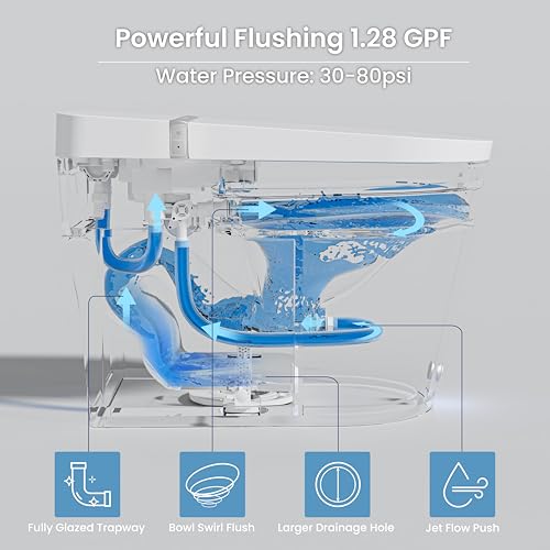 Image of Casta Diva Smart Toilet with bidet built in, Auto Open Close(CD-K010)