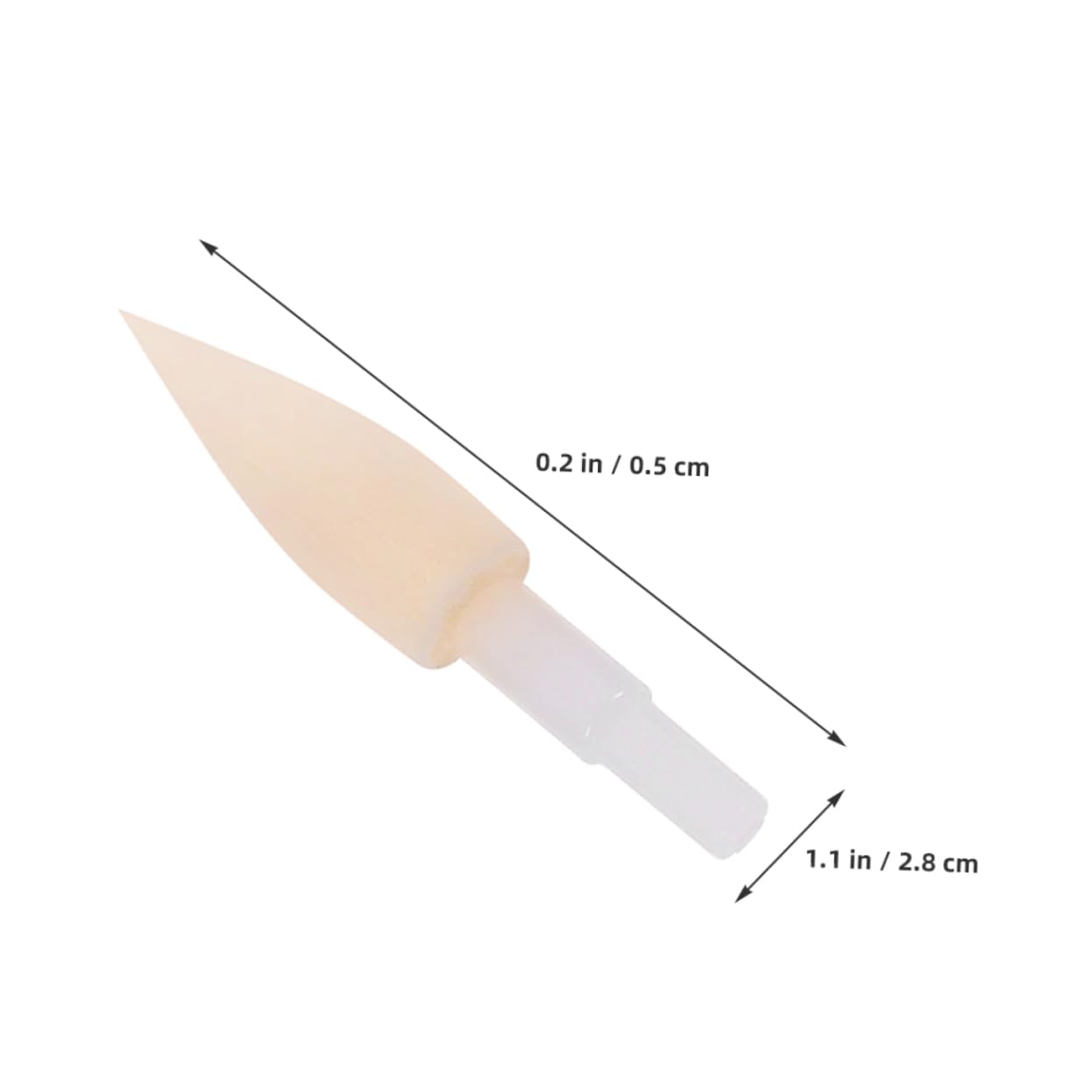 HOMSFOU 30pcs Sponge Pen Tips Calligraphy Pen Refills Soft Brush Tips Replacement Heads Writing Utensil