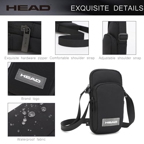Image of HEAD Mini Waterproof Crossbody Cell Phone Bag for Women & Men, Lightweight Sling Shoulder Bag for Travel /Shopping /Workout