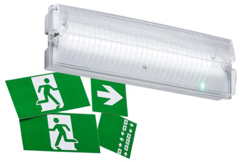 Knightsbridge 230V IP65 3W LED Emergency Bulkhead Maintained/Non- Maintained White
