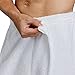 Fishers Finery Mens Premier Terry Wrap, Resort Spa Wrap with Pocket, White, One size fits most