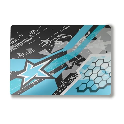 Image of Laptop Skin Compatible with Alienware M18 R2 (2024) - Grunge Cyan - Premium 3M Vinyl Protective Wrap Decal Cover - Easy to Apply | Crafted in The USA by MightySkins