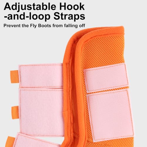 Image of Horse Fly Boots, Mesh Fly Boots for Horse Set of 4, Equine Leg Protection | Breathable Horse Leg Fly Wraps, Horse Leggings Reduce Stomping, Non-Slip Leg Guards for Mini Pony Horse Donkey
