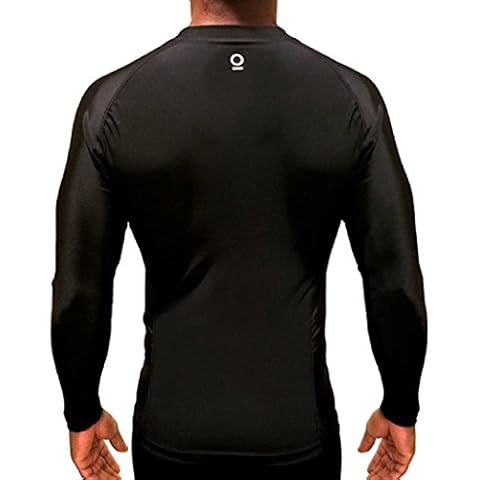 Optimal Human Baselayer Compression Shirt Best for BJJ No-Gi Rash Guard | Quick Dry Fit | Alpha I (Small, Black) Cover