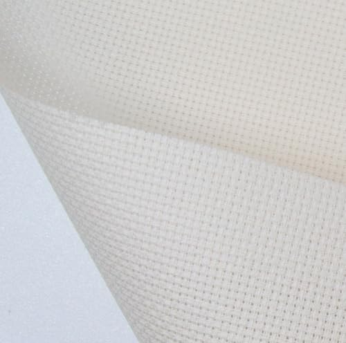 Image of KCS 16CT Counted Cotton Cross Stitch Aida Cloth Fabric (59 inch x 1 Yard,Ecru)