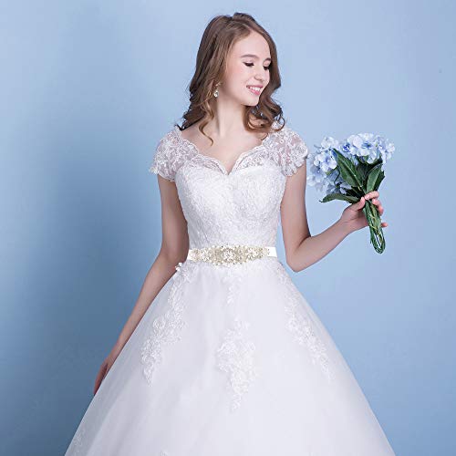 yanstar Handmade Bridal Belt Wedding Belts Sashes Rhinestone Crystal Beads Belt For Bridal Gowns2