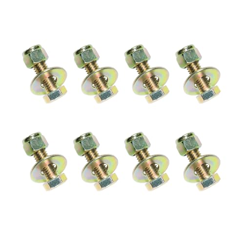 Image of 5 /16 inch x 1 inch Hex Head Bolt by Color Galvanization with Nylon Lock nut and Large Size Washer Assortment Kit,Alloy Steel,Grade 5.(8pcs Pack),by Metalsuberg