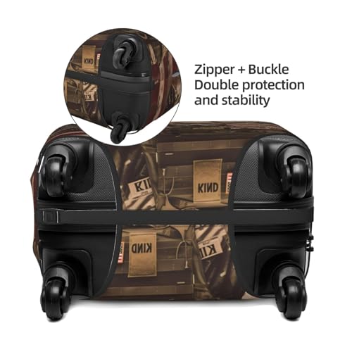 Patriotic Deer Soldier Salute Travel Luggage Covers - Elasticity Suitcase Covers Protector for Luggage 18-32 Inch3