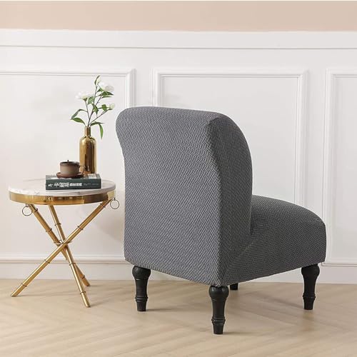 Funda de sillón sin brazos elástica verde para renovar sofás desgastados 5