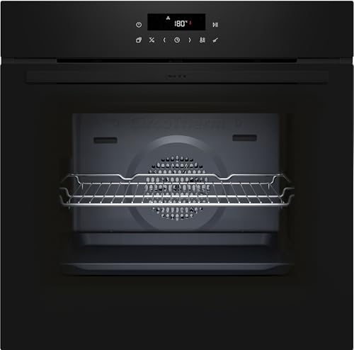 NEFF B2CCJ7AK3, N 30 Four encastrable 60 x 60 cm, écran tactile LED, auto-nettoyage pyrolyse et hydrolyse, Air Fry avec Air Fry Belch, CircoTherm pour température constante, machine à pâtisserie