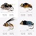 Karlak 64pcs Fishing Flies Fish Lure Kit Fishing Gear Biomimetic Lures with Box