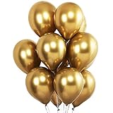 Gold Chrome Metallic Balloons 5 inch Helium Balloons Thick Latex Gold Arch 50PCS for Birthday Party...