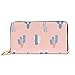 Produktbild JHGFG Mode Handtasche Reißverschluss Brieftasche Modern Childish Cacti Pattern Kaktus Telefon Clutch Geldbörse Abendkupplung Blocking Leder Brieftasche Multi Card Organizer