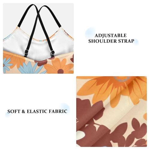 Flowers Floral Vintage Girls One Piece Swimsuit Beach Swimwear 208517153