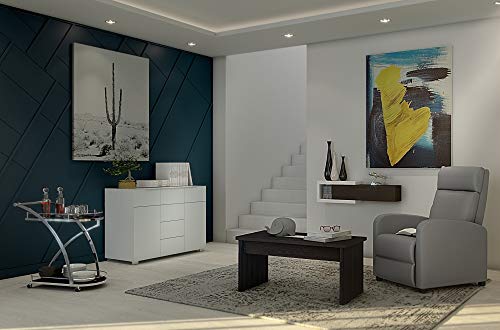 Maja Möbel Highboard Living | In Weiß und Weißglas - 7214 9936 Maja Möbel Highboard Living | In Weiß und Weißglas