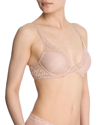 Image of Natori Women Feathers Lace Plunge T-Shirt Bra