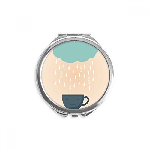 Miroir de poche nuage de pluie sourire pour retouches maquillage rapides en voyage