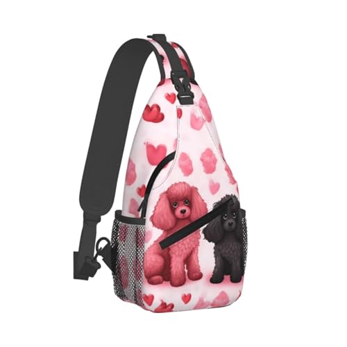 Mochila Bandolera Negra para Senderismo y Viaje miniatura 1