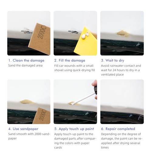 Image of 040 Super White Touch Up Paint Compatible with Toyota Car | DIY Car Paint Scratch Repair Kit, Auto Paints, Quick & Easy Fix Scratch Repair for Camry /Corolla /RAV4 /Tacoma /Tundra /4Runner