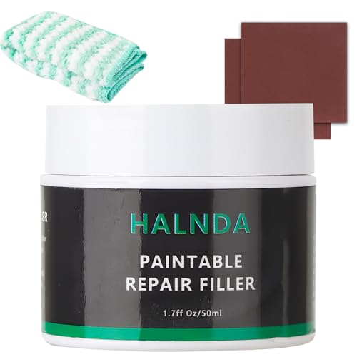 Leather Filler for Repairing Cracks, Scratches and Holes in Leather, Restoring The Surface of Leather, Suitable for Leather Furniture, Shoes, car Seats, can be Dyed, Includes Towel and sandpaper-50ml