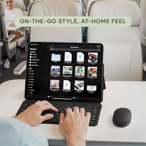 Image of Satechi OntheGo Bluetooth Mouse with USB C Rechargeable Battery, Connect up 3 Devices, Compact and Portable Wireless Mouse for Laptop, Computer, Tablet - Black