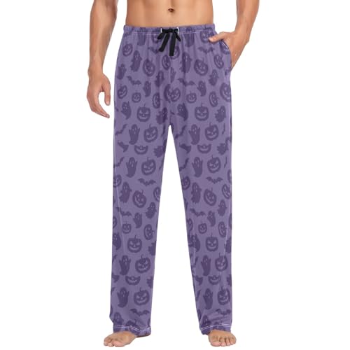 Mens Pajama Pants Christmas Halloween Pattern Sleepwear Pj Bottoms Soft Lounge Pants S-XXL