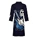 Feel The Blues Music Guitar Fashion Bath Robe Soft Bathrobe for Women Men Nightgown Loungewear