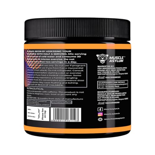 Image of Muscle Asylum F9 Pro Pre-Workout - 30 Servings, 300 Gm (Mango), Powder