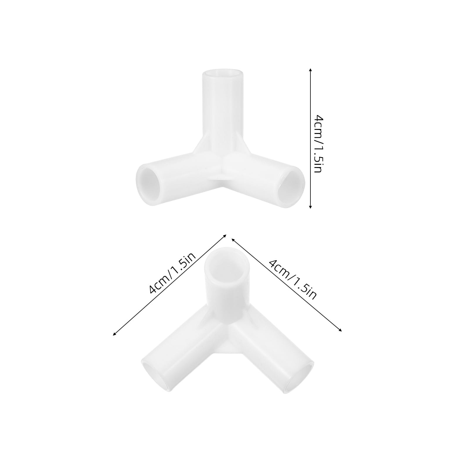 Yardenfun Connecteurs de Jonction à 3 Voies 11mm en Plastique Blanc, 20 Pièces, pour Étagères de Chaussures et Garde-robe, Optimisation D'espace sans Outil, pour Chambres et Organisation