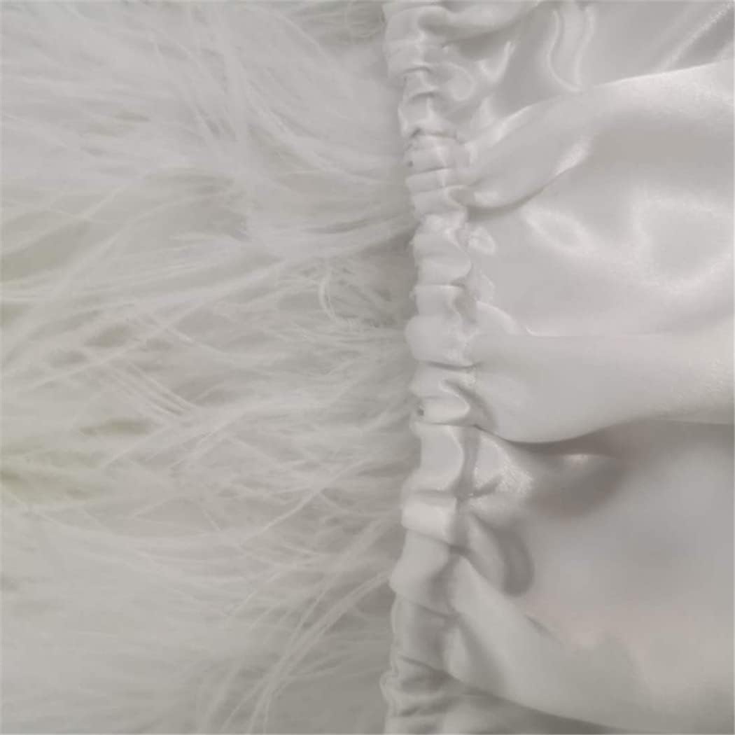 Heart-Shaped Ostrich Hair Bra Underwear, Women's Fur Coat Real Ostrich Fur Coat for Party Wedding