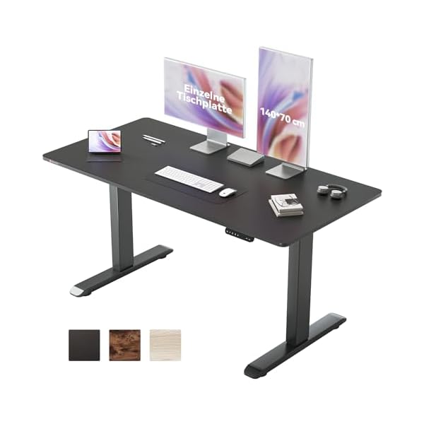 SIHOO 140 cm × 70 cm Einteiliges Elektrisches Stehpult, Sitz-Steh-Schreibtisch mit 4 Speicherhöhen-Einstellungen, Ergonomischer Höhenverstellbarer Schreibtisch für Zuhause & Büro