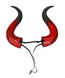 Forum Novelties Mega Devil Adult Horns - Black-Red - One-Size