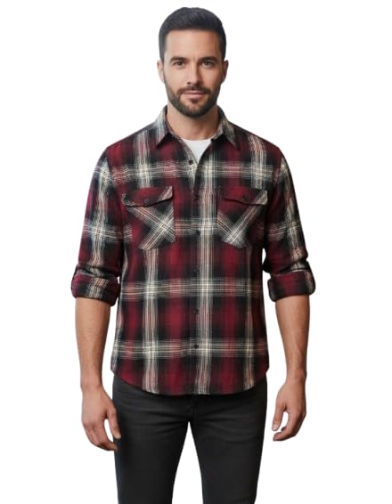 Men’s Cotton Maroon Checkered Shirt | Casual Full Sleeve Plaid Shirt for Men - Review, Price and Buying Guide
