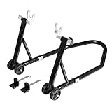 Motorcycle Stand Rear Swingarm Spool Paddock Stand, 500Lbs Capacity Combo Wheel Lift Stand for Sport Bike, Fit for Yamaha Honda Kawasaki Black