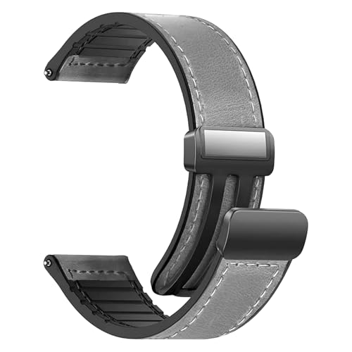 Image of ACM Watch Strap Leather Magnetic Silicone 22mm compatible with Oneplus Watch 2r Smartwatch Belt Luxury Band