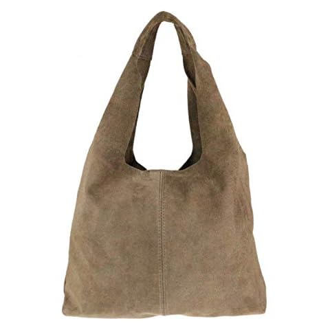 Girly Handbags Plain Open Shoulder Bag - Khaki Cover