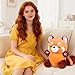 Imagen de Mineup Panda Rojo Peluche, 23 cm Suave Juguete