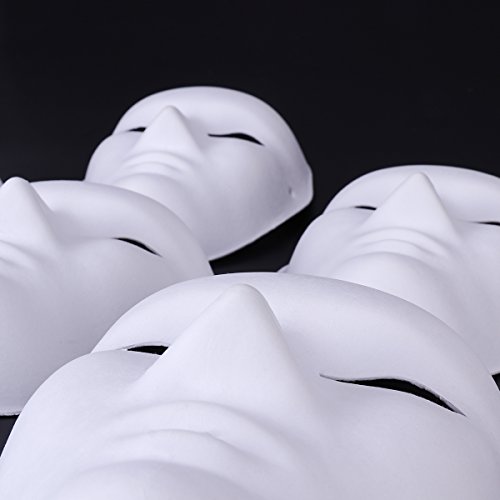 OULII Full Face DIY Mask Halloween Blank Painting Mask Cosplay for Masquerade Halloween Party Favors (6pcs Male and 6pcs Female)