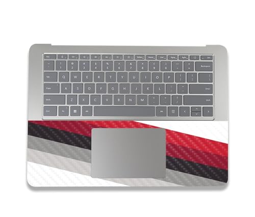 Image of MightySkins Carbon Fiber Skin Compatible with Microsoft Surface Laptop Studio 2 (2023) Full Wrap Kit - Slant Stripes | Protective, Durable Textured Carbon Fiber Finish | Made in The USA