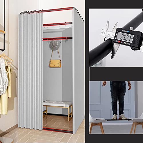 Portable Fitting Room,Changing Room,Simple Mobile Dressing Room,Temporary Wall,Dressing Screen,Clothing Store Supplies,with Frame,Shading Curtain,for Retail Store,Shop,Bar,Shopping Malls (Color : A,