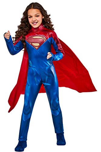 Rubie's Girl's DC: The Flash Movie Supergirl Costume Jumpsuit, As Shown, Large