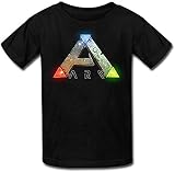 Youth Ark Logo Ark Survival Evolved Kids Boys and Girls T-Shirt Black S