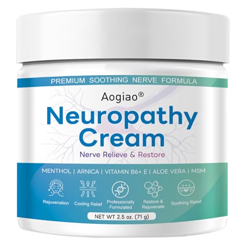 Neuropathy Pain Relief for Feet, Nerve Pain Relief Cream, Maximum Strength Neuropathy Cream for Hands, Legs & Joints - Fast-Acting with Menthol,Arnica,Vitamin B6,Aloe Vera, Non-Greasy,Soothing Formula