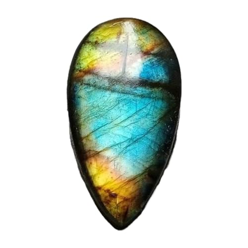 Cabochon en labradorite bleu ciel naturel 35x18mm pour fabrication de pendentif et bague