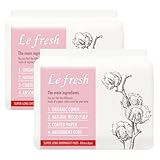 Lefresh Organic Cover Maxi Pads with Wings | Super Long Overnight, 12 Count | Heavy Absorbency - Uns